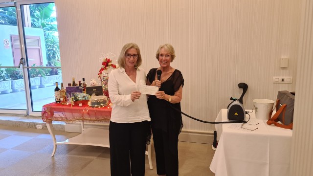 Once again, a cheque was handed over for a good cause.